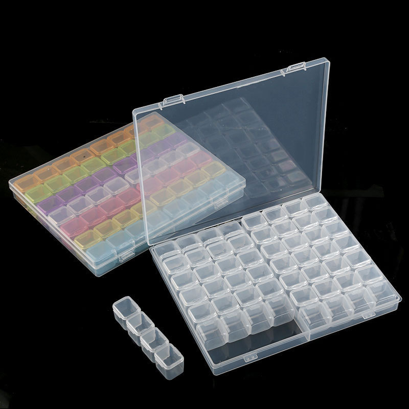 Token Tray Organizer - Şeffaf Çivi Sanat Organizatör Saklama Kutusu