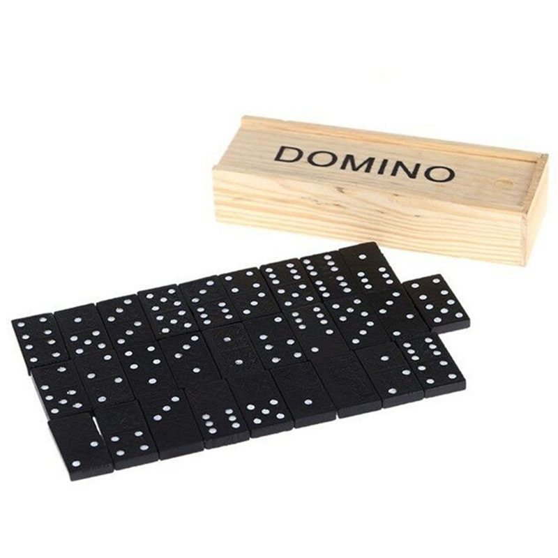 Board Game Land - 28 adet/takım ahşap Domino masa oyunları