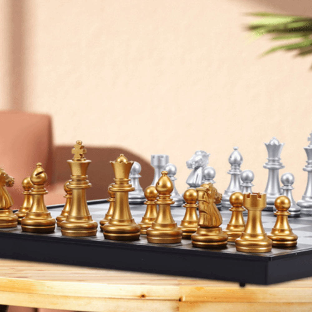 Magnetic Travel Chess - Taşınabilir 25/32 cm Satranç Tahtası, Manyetik