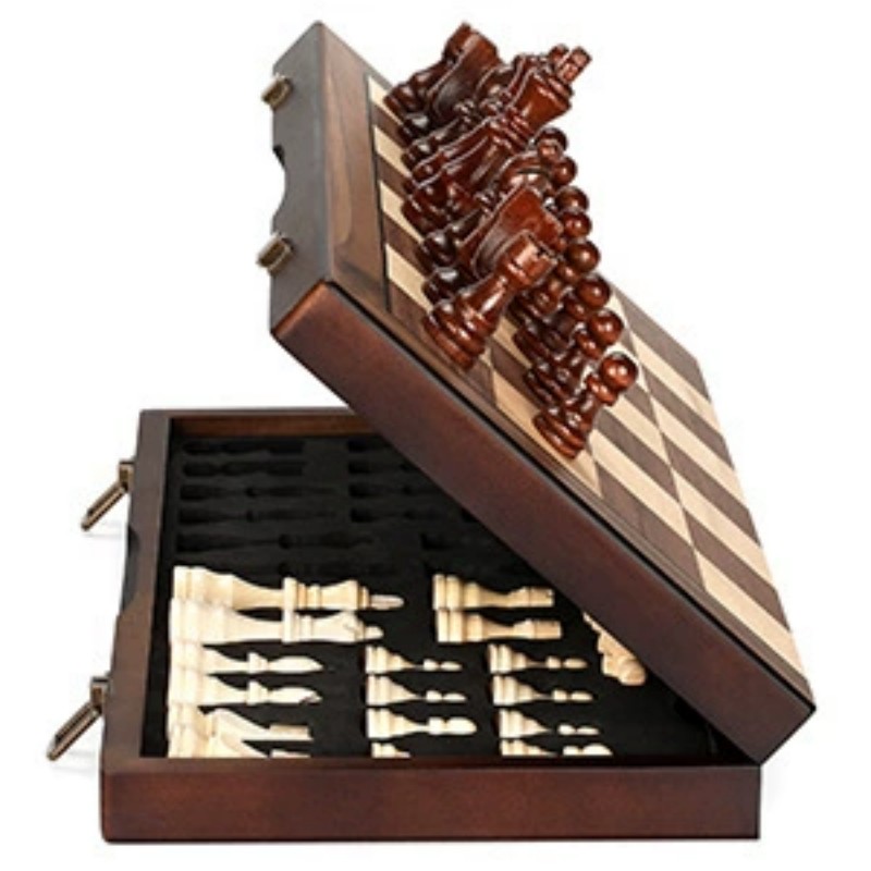 Magnetic Travel Chess - Ahşap Manyetik Satranç Seti Yetişkinler ve