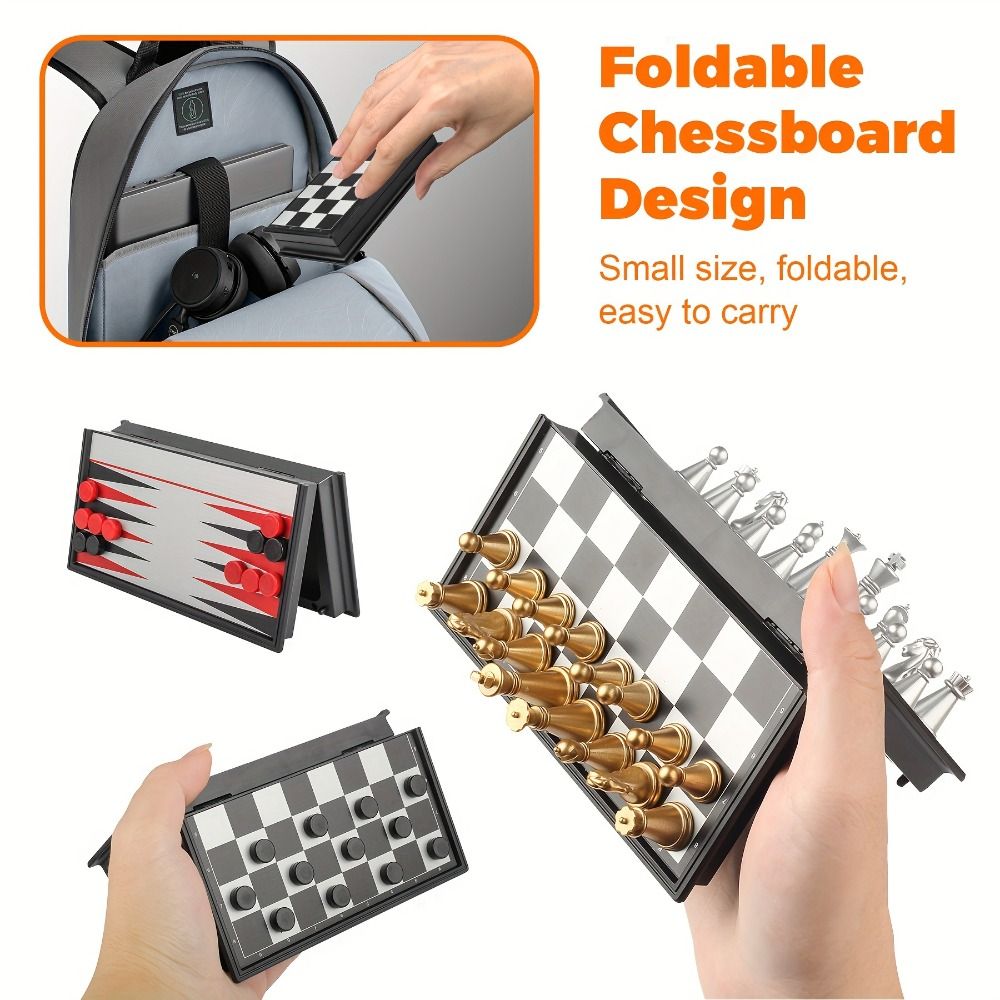 Cep Boyutunda Altın Gümüş Mini - Magnetic Travel Chess incelemesi ve fiyatı
