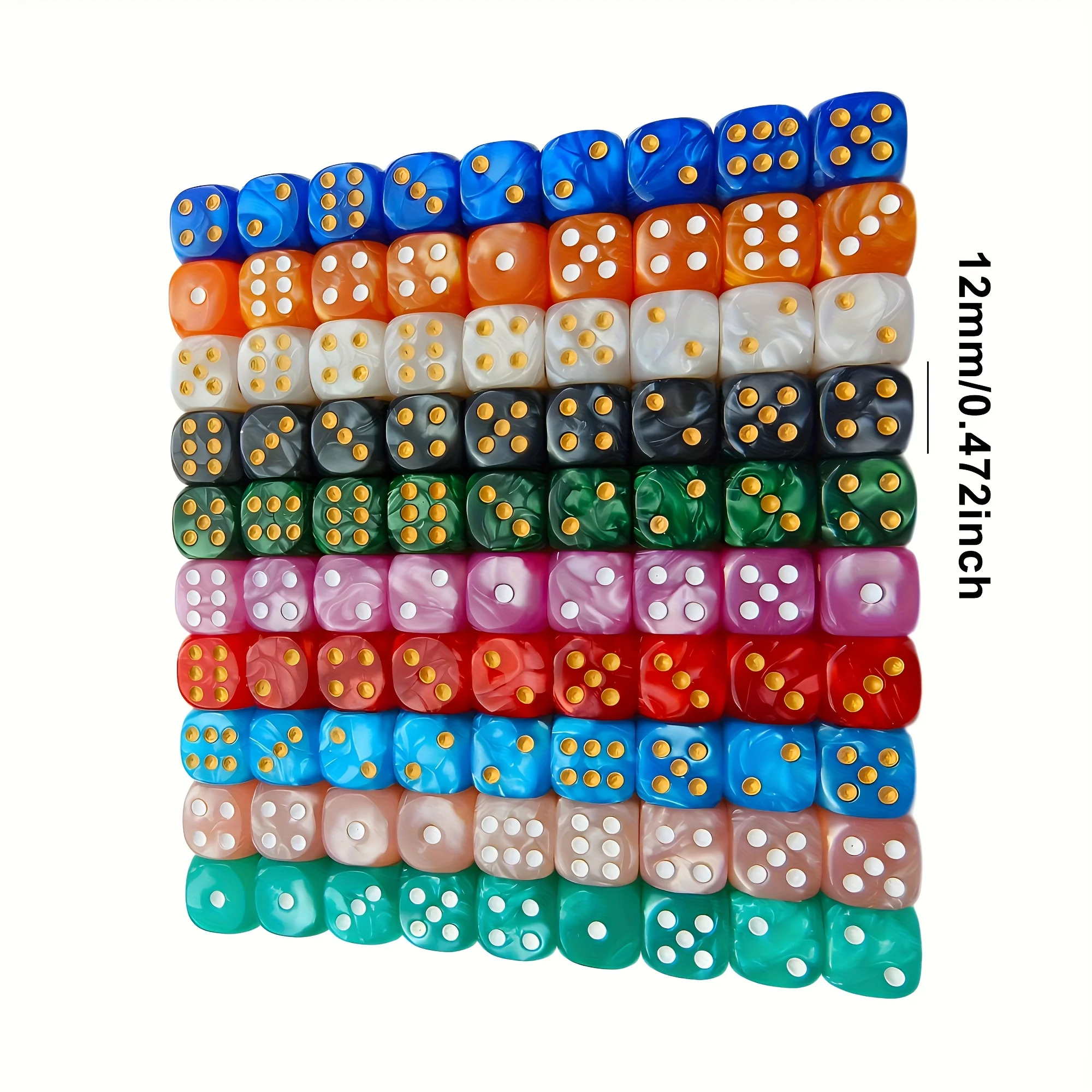 10 Adet 12mm İnci Desenli D6 Z - Board Game Live incelemesi ve fiyatı