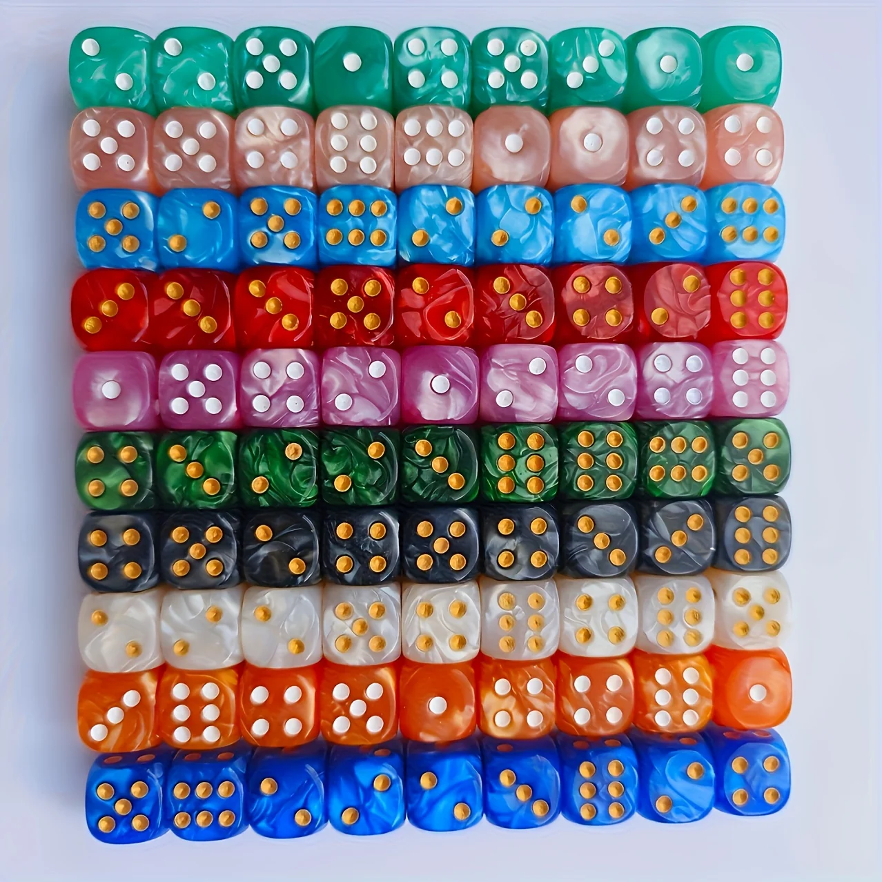 10 Adet 12mm İnci Desenli D6 Z - Board Game Live incelemesi ve fiyatı