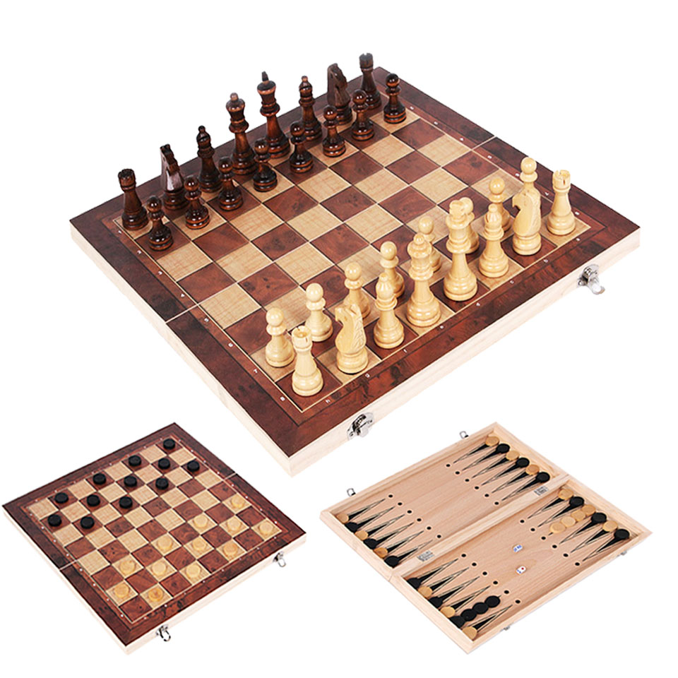 3'ü 1 arada Ahşap Satranç Tavl - Magnetic Travel Chess incelemesi ve fiyatı