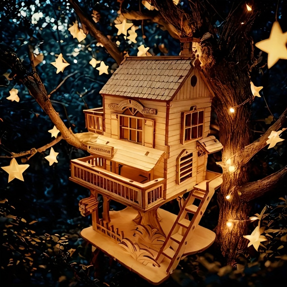 3D yapboz ev ağaç evi Villa mo - Jigsaw Puzzle Adult incelemesi ve fiyatı