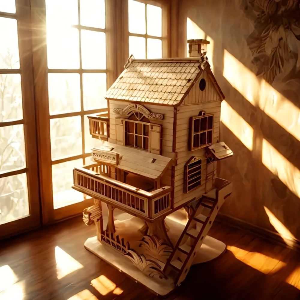 3D yapboz ev ağaç evi Villa mo - Jigsaw Puzzle Adult incelemesi ve fiyatı